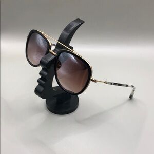 KREWE Black Gold Breton Sunglasses Polarized Aviator Unisex
